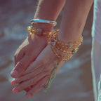 Fortune Jewel 108 Mala Beads 925 Sterling Silver Citrine Sandalwood Turquoise Protection Prosperity Bracelet