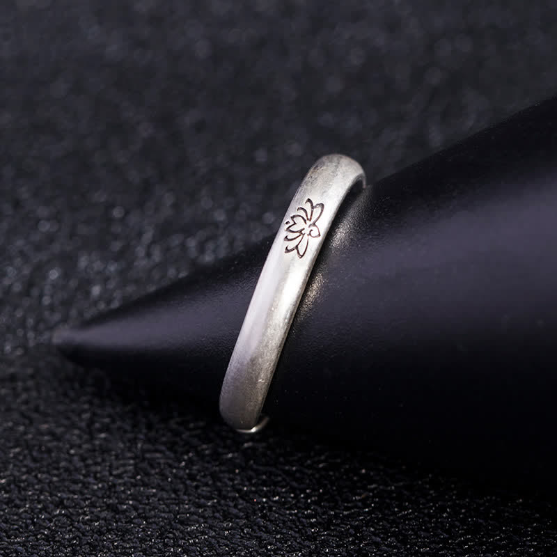 Fortune Jewel 925 Sterling Silver Lotus Flower Enlightenment Ring Fortune Jewel