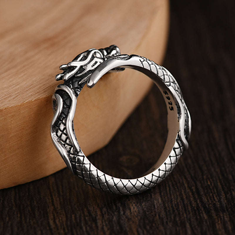 Buddha3bodhi Adjustable 925 Silver Chinese Dragon Ring