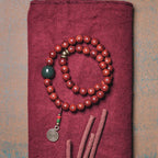 Fortune Jewel Bodhi Seed Cyan Jade Copper Peace Luck Bracelet