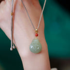 Fortune Jewel Laughing Buddha Hetian Jade Wealth Prosperity String Necklace Pendant Fortune Jewel
