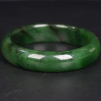 Fortune Jewel Natural Hetian Cyan Jade Happiness Success Bracelet Bangle