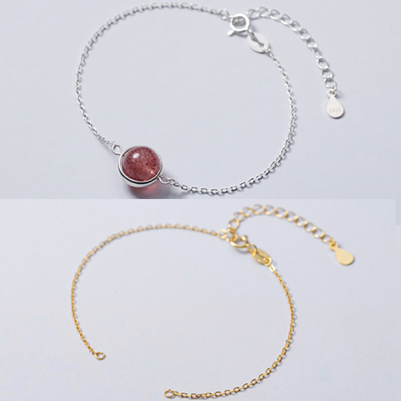Fortune Jewel 925 Sterling Silver Semi-finished Chain Blessing Bracelet