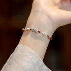 Fortune Jewel 925 Sterling Silver Luck Koi Fish Braided Colorful String Bracelet Anklet