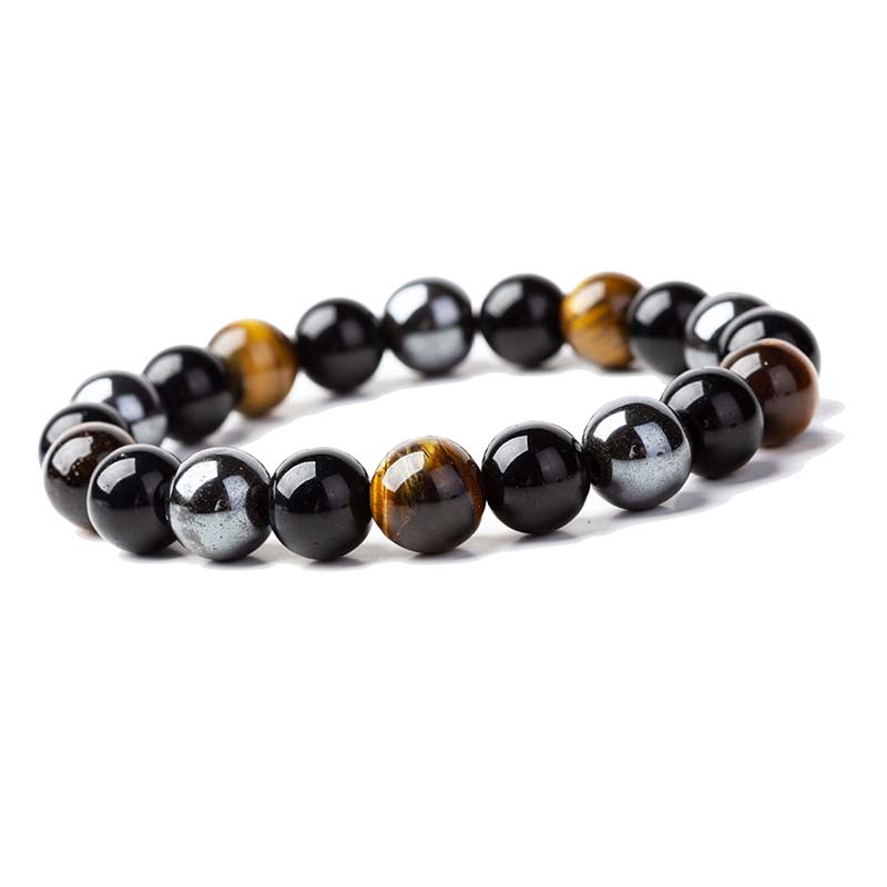 Fortune Jewel Tibetan Tiger's Eye Bracelet Necklace Set