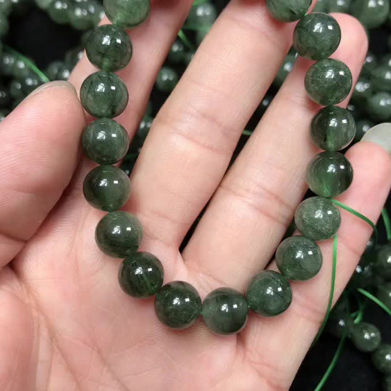 Fortune Jewel Natural Green Crystal Blessing Wealth Bracelet