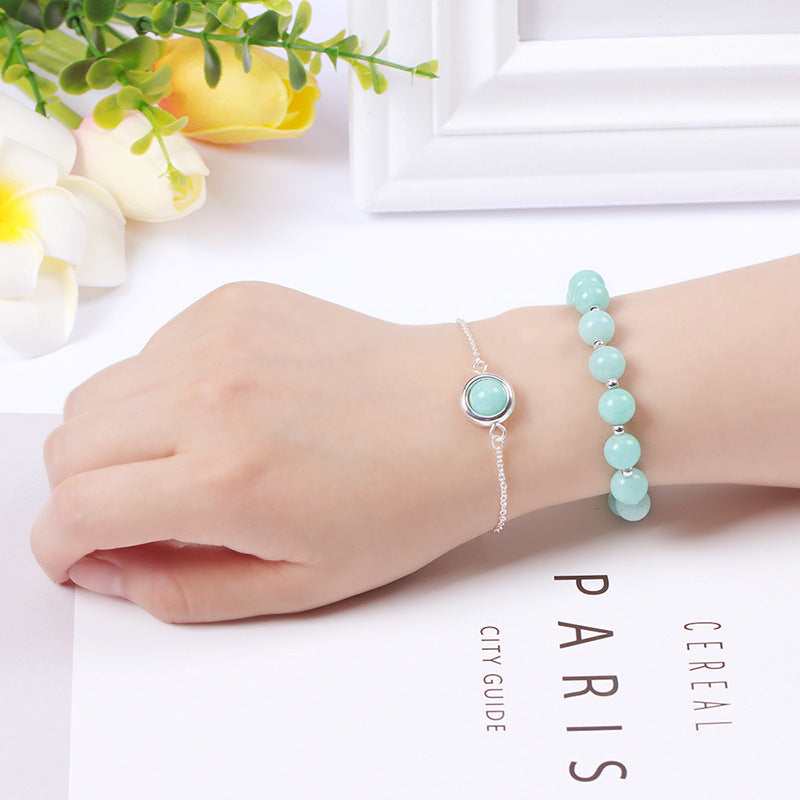 Fortune Jewel Sun Stone Strawberry Quartz Crystal Positive Bracelet