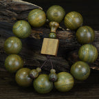 Fortune Jewel Tibetan Green Sandalwood Cure Bracelet