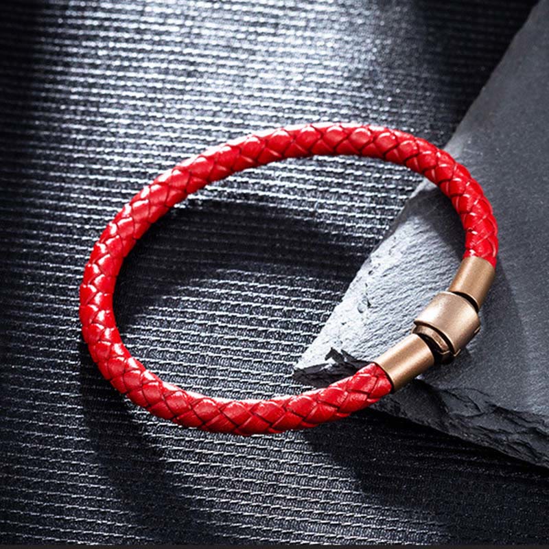 Fortune Jewel Vintage Leather Rope Luck Braid String Bracelet