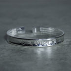 Fortune Jewel Tibetan Mantra White Copper Bracelet
