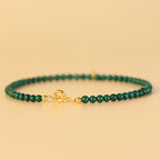 Fortune Jewel Natural Malachite Elephant Anti-Anxiety Charm Bracelet