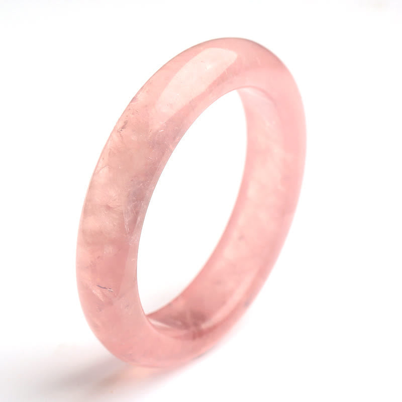 Fortune Jewel  Natural Rose Quartz Love Caring Bracelet Bangle