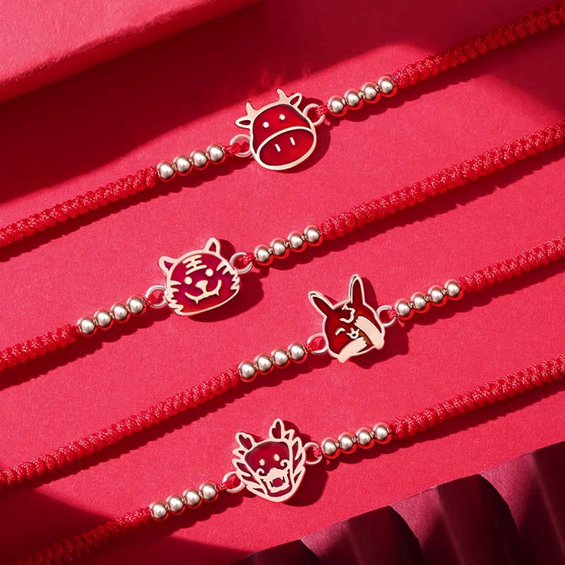 Fortune Jewel 12 Chinese Zodiac Lucky Red String Bracelet