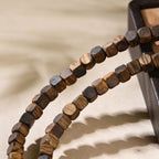 Natural Hainan Qi Nan Agarwood Square Bead Bracelet