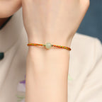 Fortune Jewel Colorful Rope Luck Jade Bead Abundance Bracelet