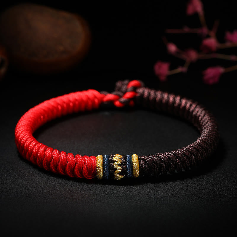 Fortune Jewel Tibetan Handmade Multicolored Thread King Kong Knot Strength Braid String Bracelet