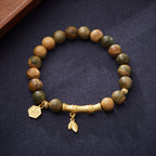 Fortune Jewel Green Sandalwood Fu Character Bamboo Soothing Bracelet