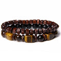Fortune Jewel Tiger Eye Frosted Stone Hematite Courage Bracelet