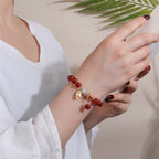 Fortune Jewel Natural Red Agate Jade Confidence Fortune Blessing Charm Bracelet