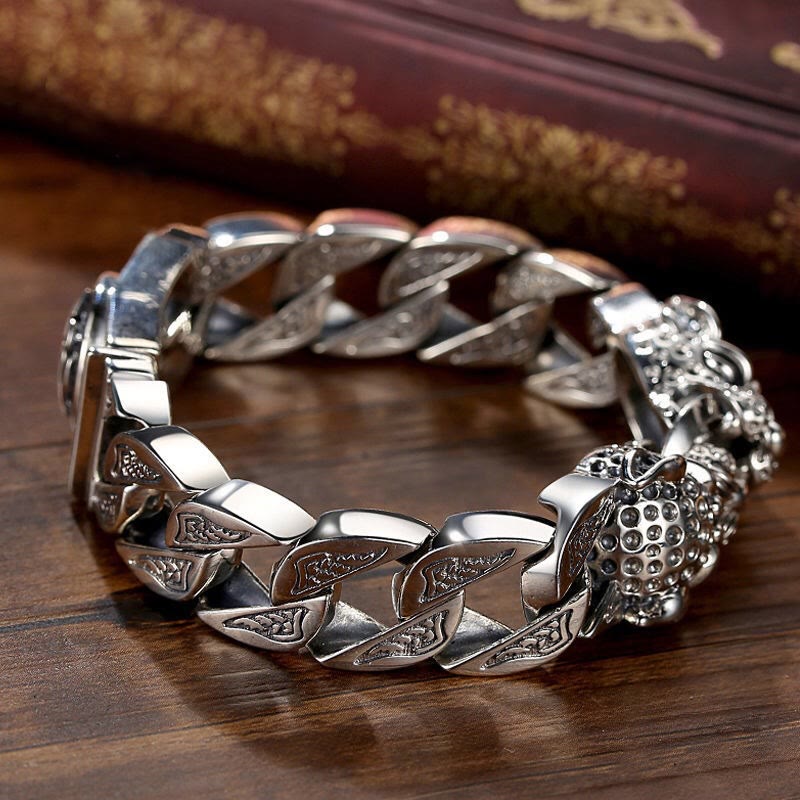 Fortune Jewel Leopard Pattern Healing Balance Chain Bracelet