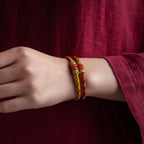 Fortune Jewel Tibet Handmade Chinese Zodiac Natal Buddha Luck Strength Braided String Bracelet