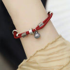 Fortune Jewel 925 Sterling Silver Gold Swallowing Beast Koi Fish Wealth Handcrafted Braided Bracelet