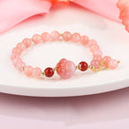 Fortune Jewel Natural Yanyuan Agate Cat Claw Paw Positive Bracelet