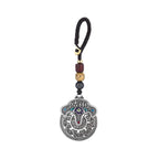 Fortune Jewel Peony Flower Copper Coin Auspicious Wealth Key Chain