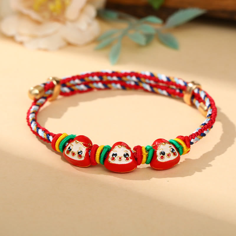 Fortune Jewel Colorful Rope Zongzi Pattern Luck Handmade Child Adult Bracelet