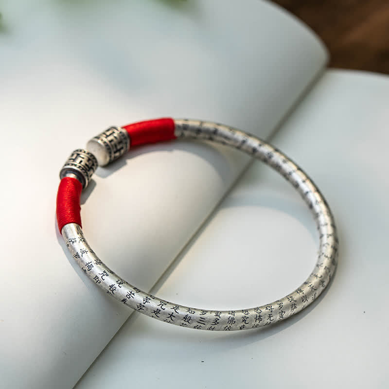 Fortune Jewel Tibet Om Mani Padme Hum Luck Red String Bracelet Bangle