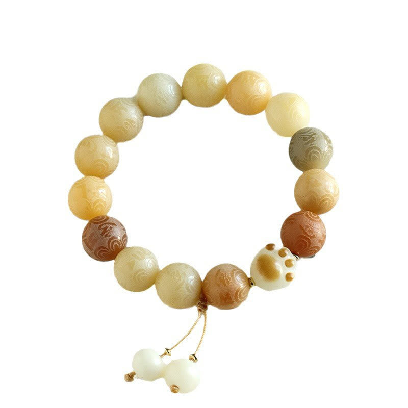 Fortune Jewel Bodhi Seed Om Mani Padme Hum Carved Harmony Bracelet