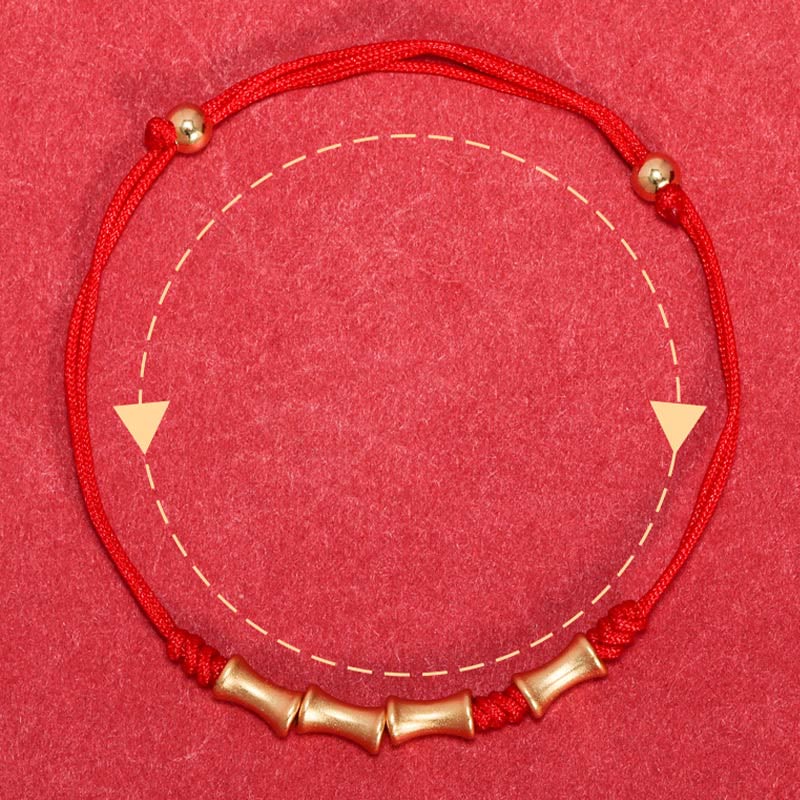 Fortune Jewel 925 Sterling Silver Bamboo Design Protection Luck Braided Bracelet
