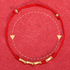 Fortune Jewel 925 Sterling Silver Bamboo Design Protection Luck Braided Bracelet