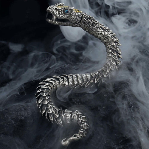 Buddha Stones Dragon Snake Handmade Amulet Protection Chain Bracelet Fortune Jewel