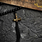 Fortune Jewel Tibetan 108 Mala Beads Black Onyx Tiger Eye Beads Nine Palaces Bagua Protection Bracelet