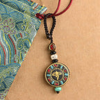 Fortune Jewel Tibetan Om Mani Padme Hum Bodhi Seed Peace Key Chain