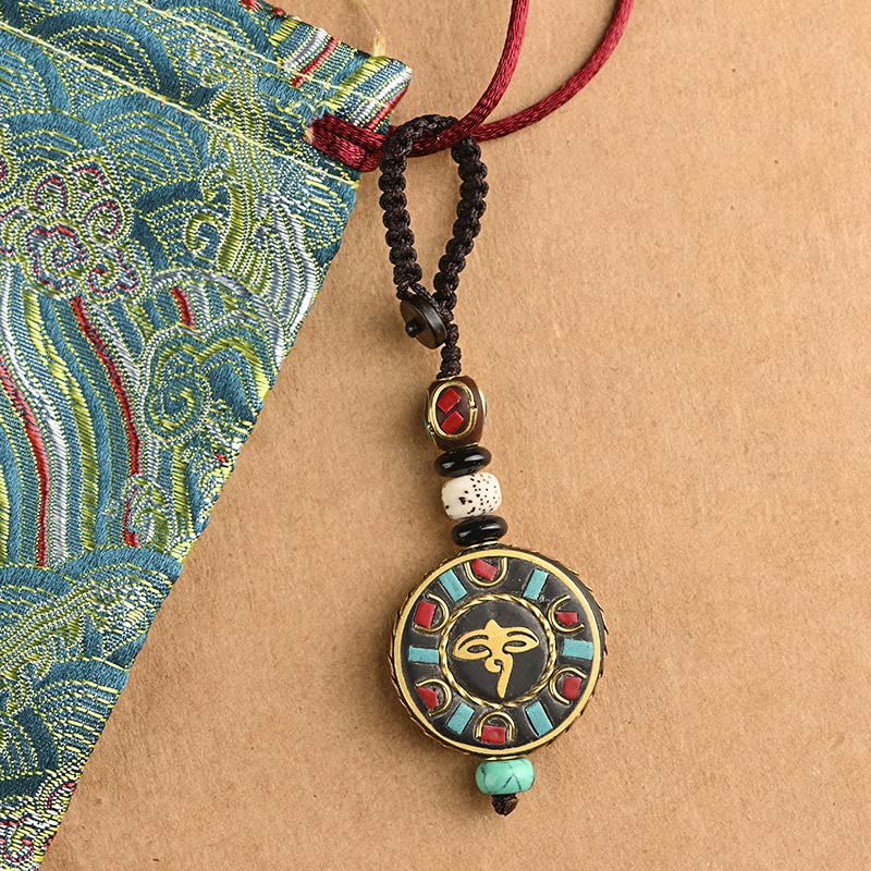 Fortune Jewel Tibetan Om Mani Padme Hum Bodhi Seed Peace Key Chain