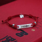 Fortune Jewel 925 Sterling Silver Red String Luck Strength Braid Bracelet