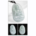 Fortune Jewel Chinese Zodiac Natal Buddha Jade Wealth Prosperity Necklace Pendant Fortune Jewel