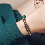 Fortune Jewel Tibetan Red Agate Green Agate Copper Confidence Fortune Bracelet