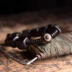 Fortune Jewel Tibetan Ebony Wood Dzi Bead Strength Bracelet