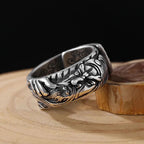 Fortune Jewel Guan Gong Auspicious Clouds Amulet Wealth Ring