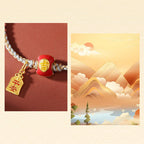 Fortune Jewel 925 Sterling Silver Handmade Auspicious Chinese Character Blessing Braided String Bracelet