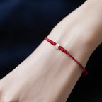 Fortune Jewel 925 Sterling Silver Luck Bead Protection Red String Braided Bracelet