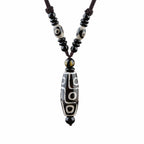 Fortune Jewel Nine-Eye Dzi Bead Wealth Protection Necklace
