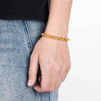 Natural Yellow Himalayan Quartz Straight-Cut Thin Slice Bracelet