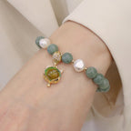 Fortune Jewel Jade Pearl Color-Changing Fox Charm Luck Bracelet