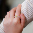 Fortune Jewel White Agate Cyan Jade Turquoise Red Agate Luck Protection Ring