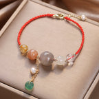 Fortune Jewel Moonstone Sunstone Beads Peace Buckle Charm Healing Bracelet