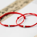 Fortune Jewel 925 Sterling Silver Luck Bead Protection Red String Braided Bracelet
